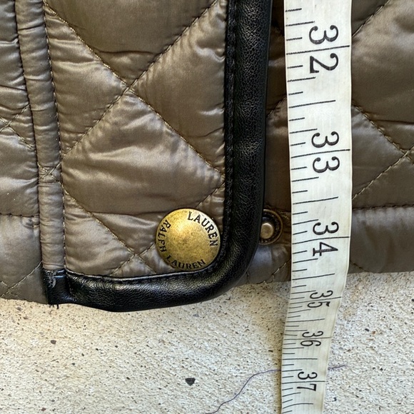 Lauren Ralph Lauren Olive/Black Diamond Quilted Coat with Hood Size Small - Picture 12 of 14